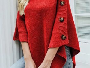 Women’s Oversized Buttoned Cardigan | One Size Cozy Top