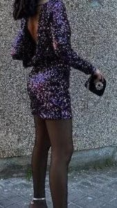 Purple Sequin Mini Dress for the Perfect Party Night Look - Image 5