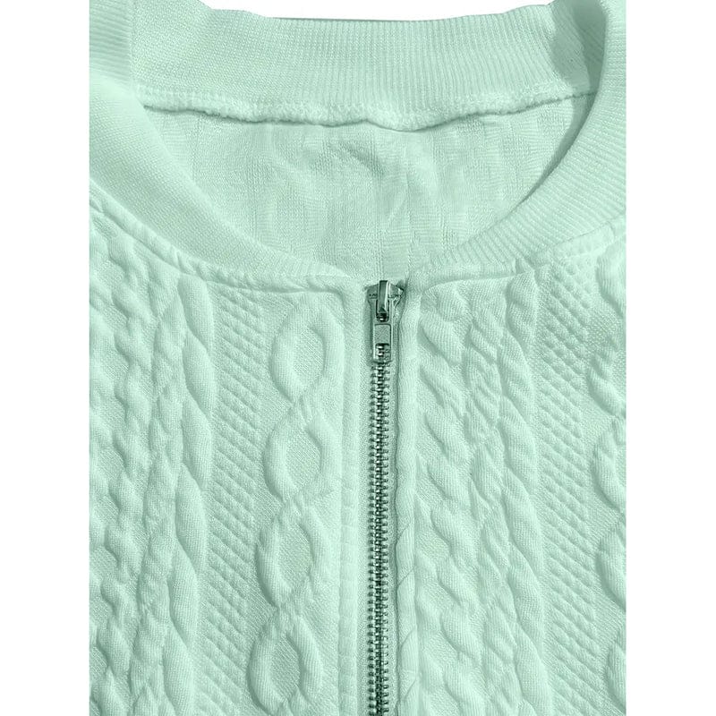Jacquard Bomber Jacket for Trendy Style and Comfort - Image 4