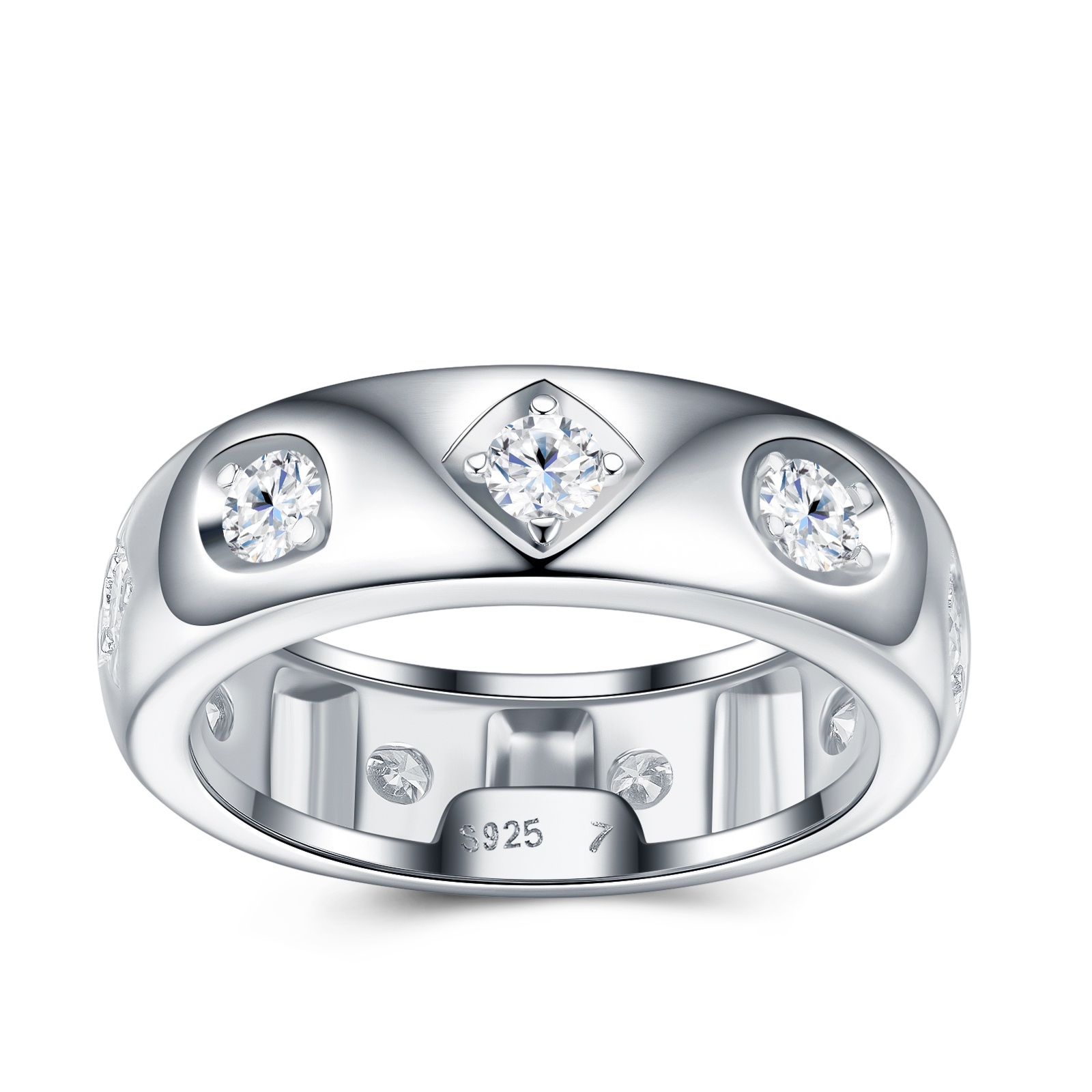 Minimalist Morganite Ring for Women | Platinum-Plated S925 Silver Jewelry - Image 3