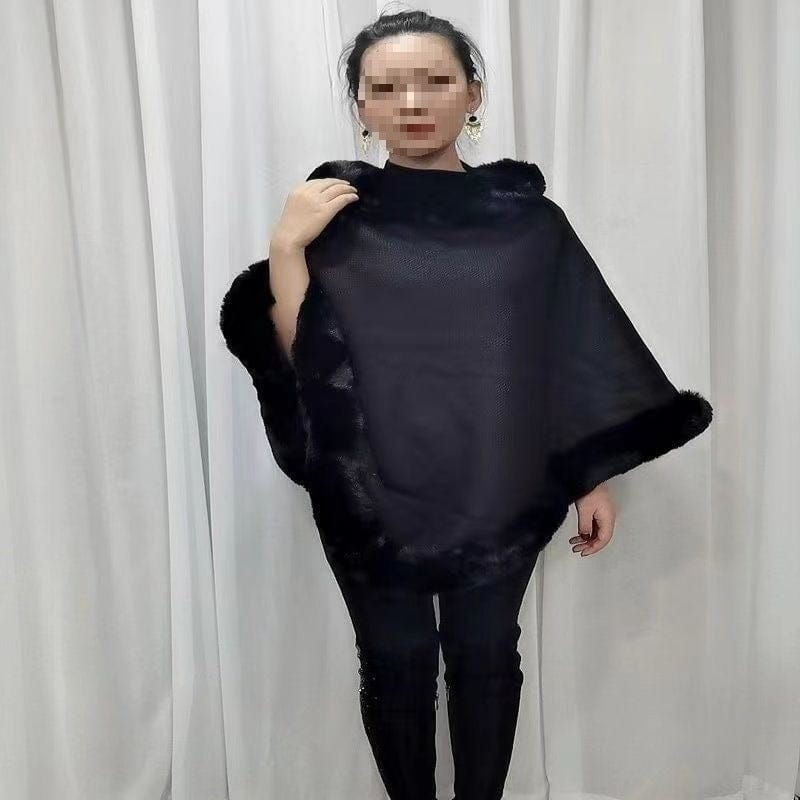 Leopard-Print Thickened Velvet Oversized Cloak - Image 5