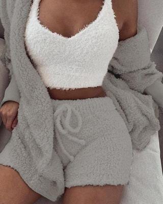 3pc Drawstring Shorts Pajama Set for Ultimate Comfort - Image 5