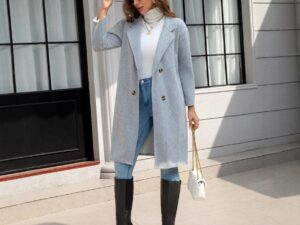 French Wool Coat - Retro Slim Design for Timeless Elegance