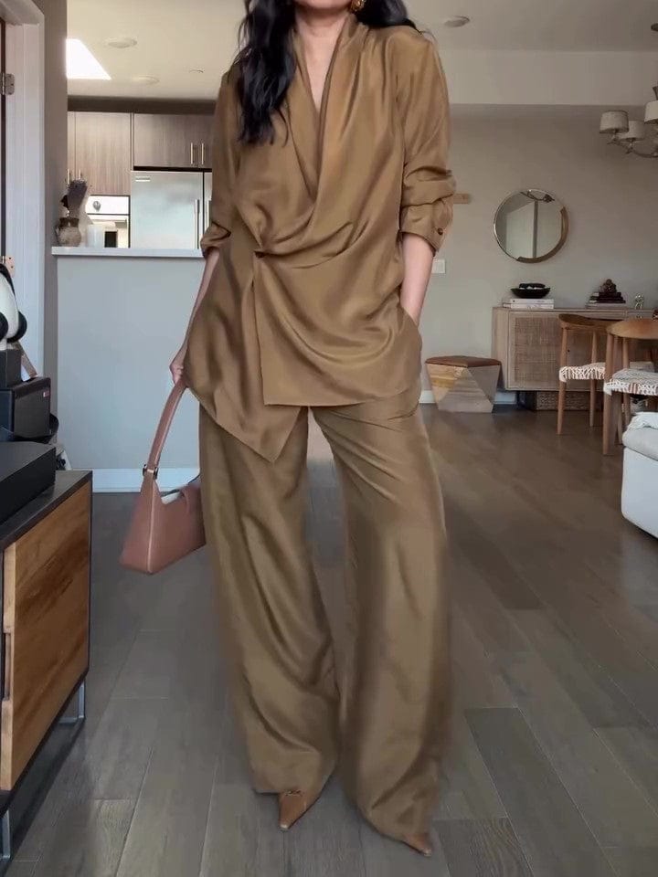 Women’s Elegant Blouse and Pants Set | Regular Fit Daily Outfit - Image 3