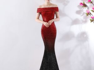 Long Slimming Party Dress for Elegant Evening Wear