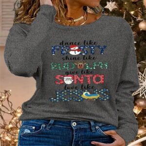 Women's Hoodless Sweatshirt with Stylish Prints