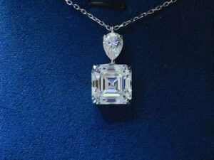 5.8 Carat Moissanite Necklace in 925 Sterling Silver Pendant Design