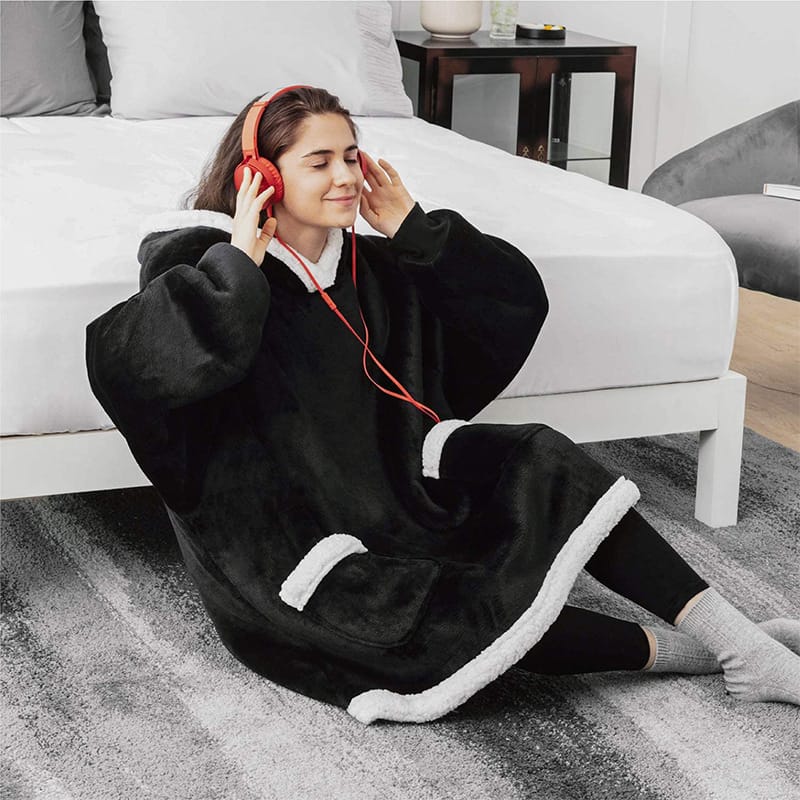 Winter TV Hoodie Blanket Winter Warm Home Clothes Women Men Oversized Pullover With Pockets - Image 4