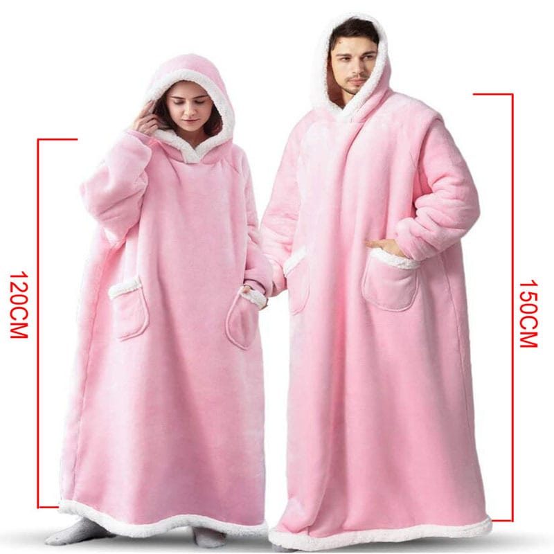 Winter TV Hoodie Blanket Winter Warm Home Clothes Women Men Oversized Pullover With Pockets - Image 2