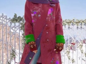 Women’s Printed Nylon Coat | Medium-Length Lightweight Jacket