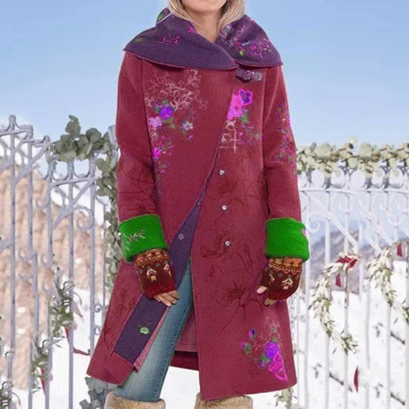Women’s Printed Nylon Coat | Medium-Length Lightweight Jacket