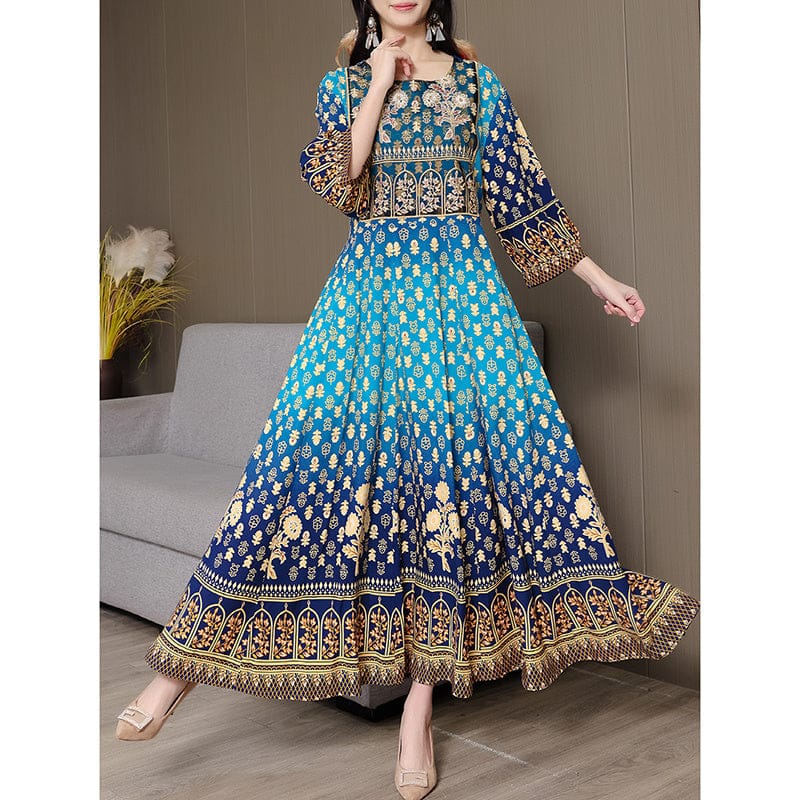 Chic Maxi Dress in Ethnic Style – Flowy Party Dress for Effortless Elegance - Image 3