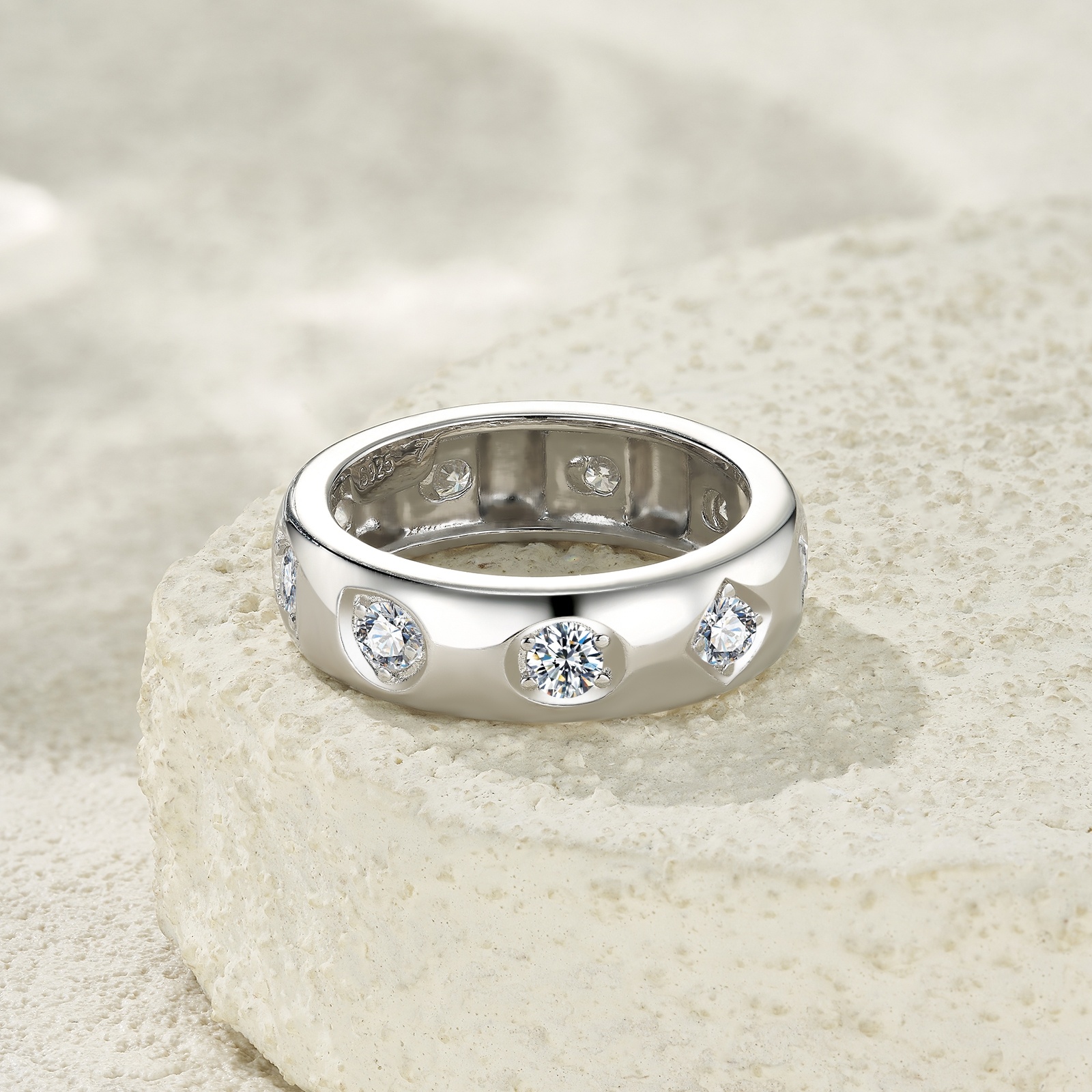 Minimalist Morganite Ring for Women | Platinum-Plated S925 Silver Jewelry - Image 4