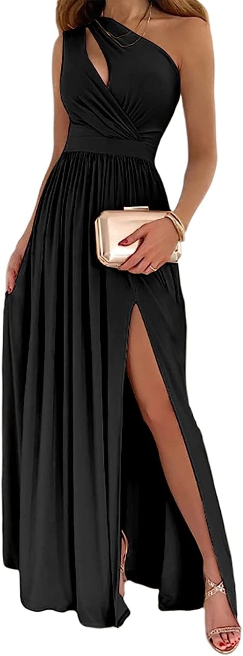 Women’s One-Shoulder High-Split Maxi Dress | Elegant Party Gown - Image 4