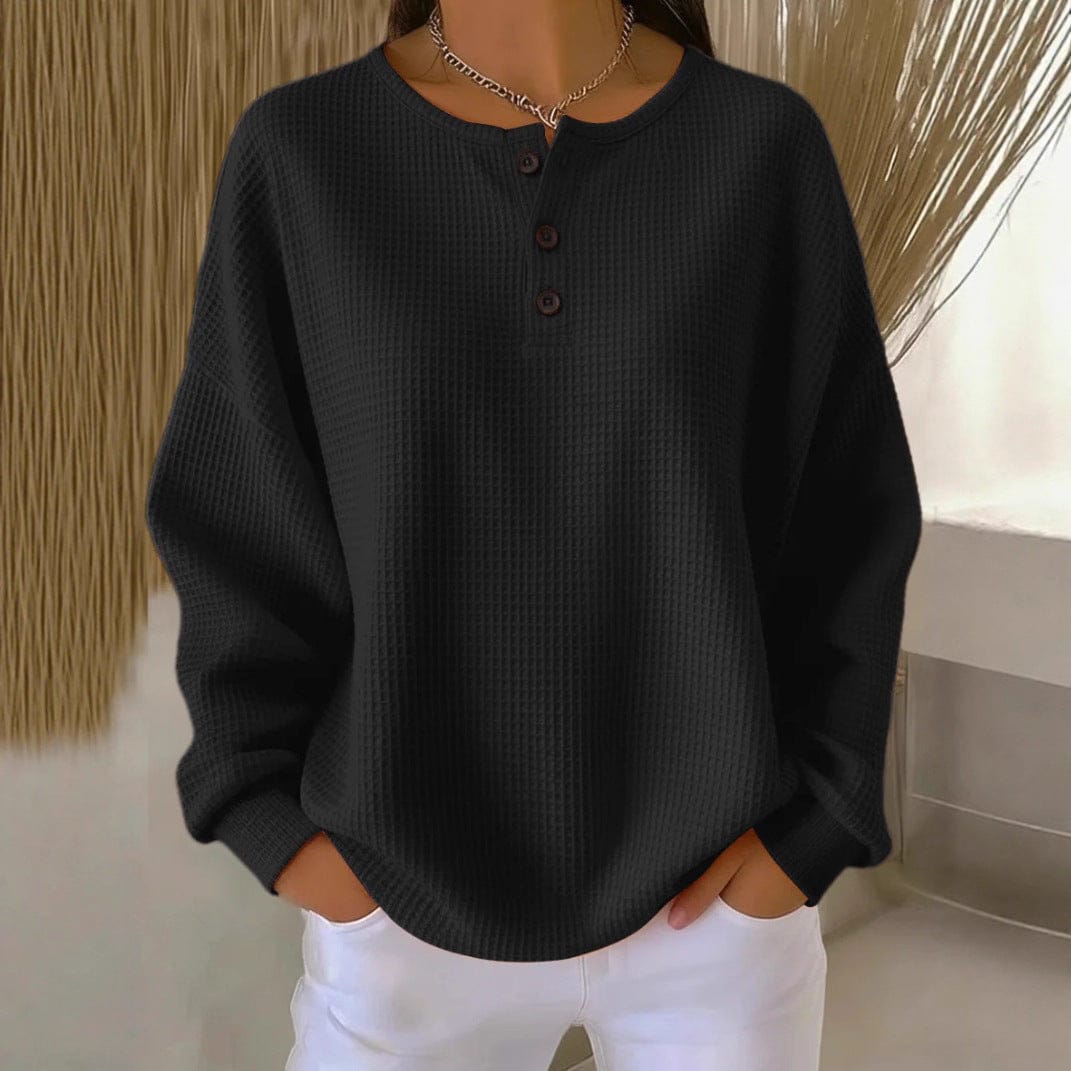 Long-sleeved Pullover T-shirt Round Neck Top - Image 2