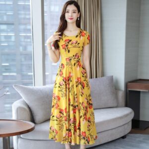 Korean Summer Style Floral Dress– Sweet Casual Summer Style
