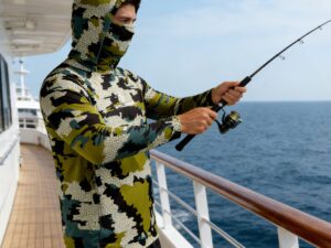 Fishing Hoodie Sailing Shirt Surfing Face Cover Neck Summer Men Long Sleeve Hunting Jersey Camisa De Pesca Performance Fish Gear Beach Tops Wear Climbing Uniform Angling