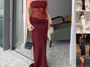 Women’s Sleeveless Sling Maxi Dress | High Waist Long Dress