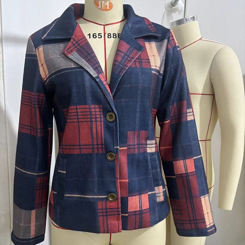 Vintage Women's Blazer With Stand Collar for Timeless Style - Image 5