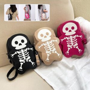 Halloween Skull Shoulder Bag - Y2K Fashion Statement