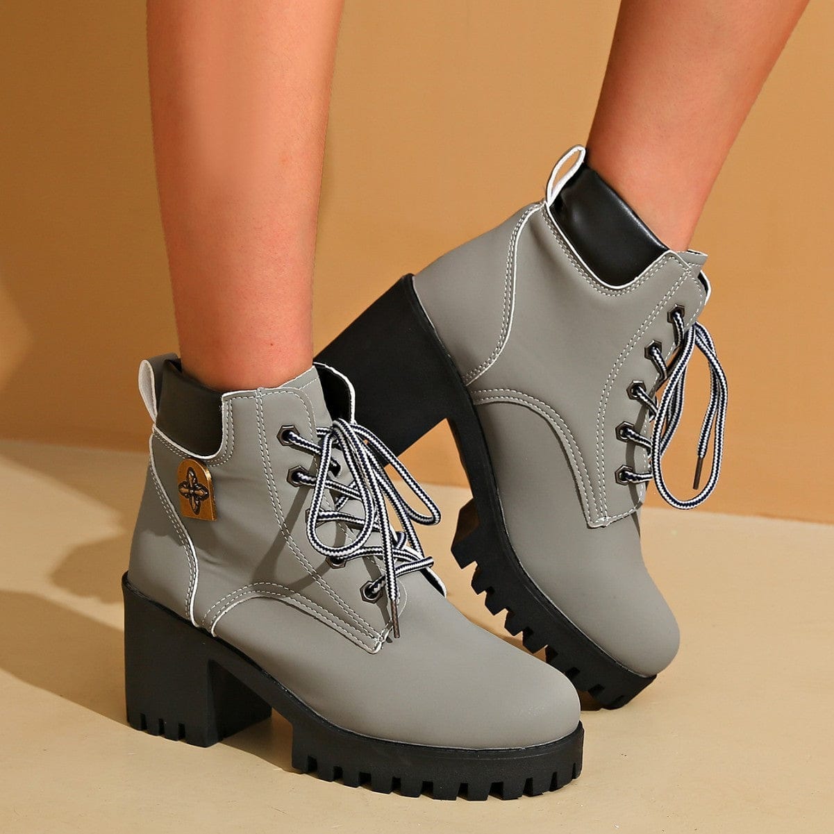 Thick Bottom Chunky Heel Shoes for Stylish Comfort