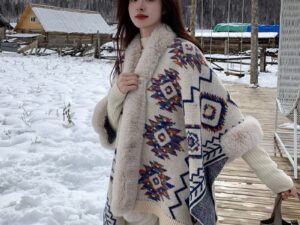 Tibet-Inspired Boho Cloak | Cozy Warm Wrap