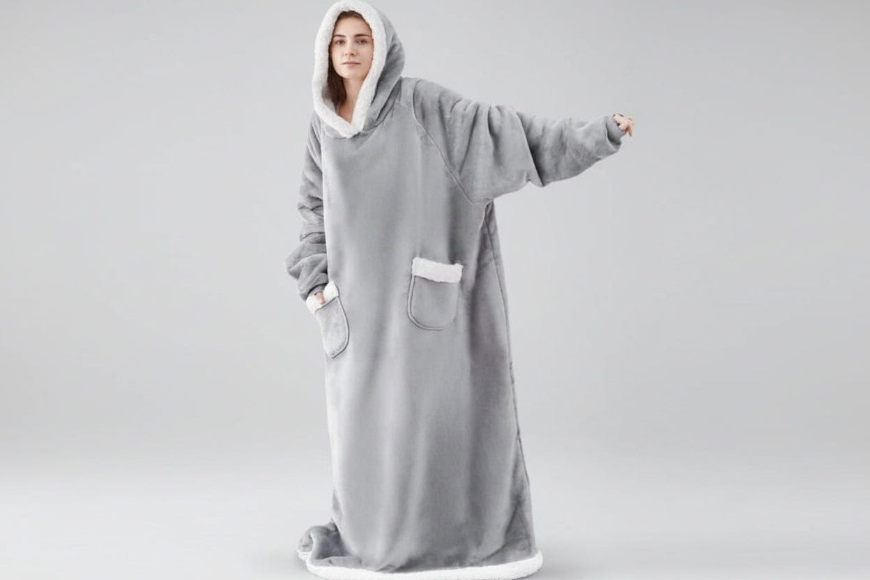 Women Oversized Pullover With Pockets - Image 3