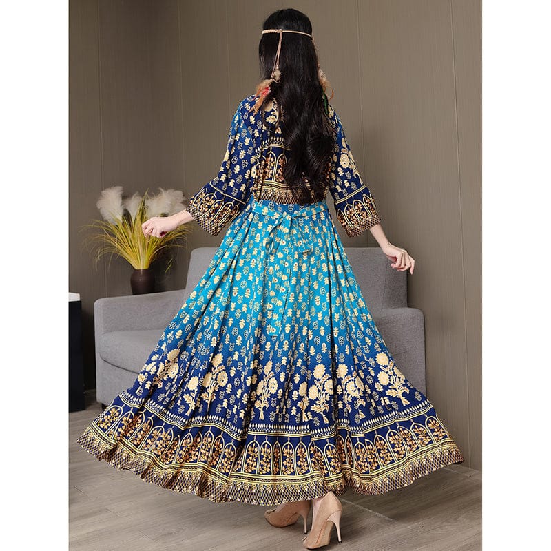 Chic Maxi Dress in Ethnic Style – Flowy Party Dress for Effortless Elegance - Image 5