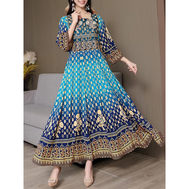 Chic Maxi Dress in Ethnic Style – Flowy Party Dress for Effortless Elegance - Image 4