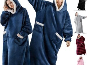 Winter TV Hoodie Blanket Winter Warm Home Clothes Women Men Oversized Pullover With Pockets