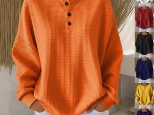 Long-sleeved Pullover T-shirt Round Neck Top