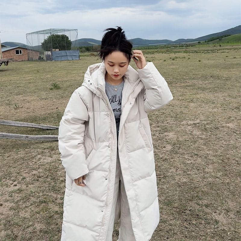 Long Plaid Commute Coat – Loose Fit Thick Winter Outerwear - Image 2