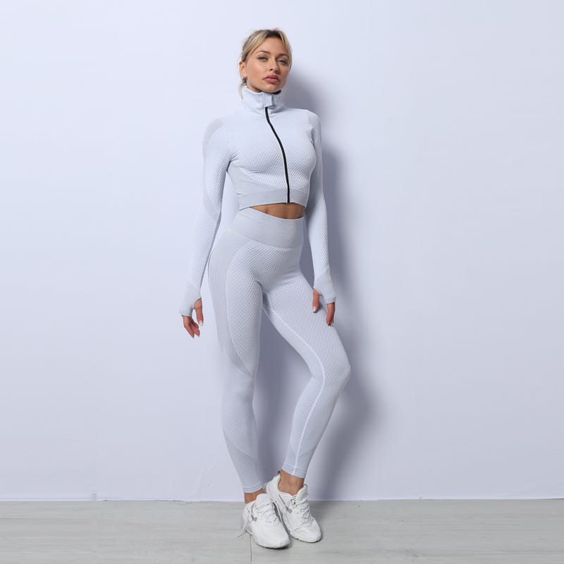 3PCS Yoga Set Seamless Sport Set Women Gym Clothing Leggings Women Crop Top Sports Bra Women Fitness Gym Set Womens Outfits Tracksuit - Image 6