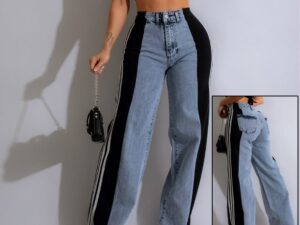Women’s High-Waist Straight-Leg Denim Pants | Stretch Fit