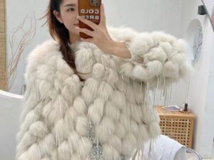 Fox Fur Short Coat with Tassels | Thickening Design for Ultimate Warmth