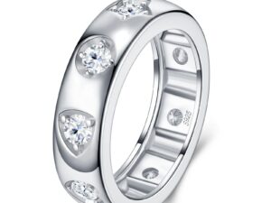 Minimalist Morganite Ring for Women | Platinum-Plated S925 Silver Jewelry