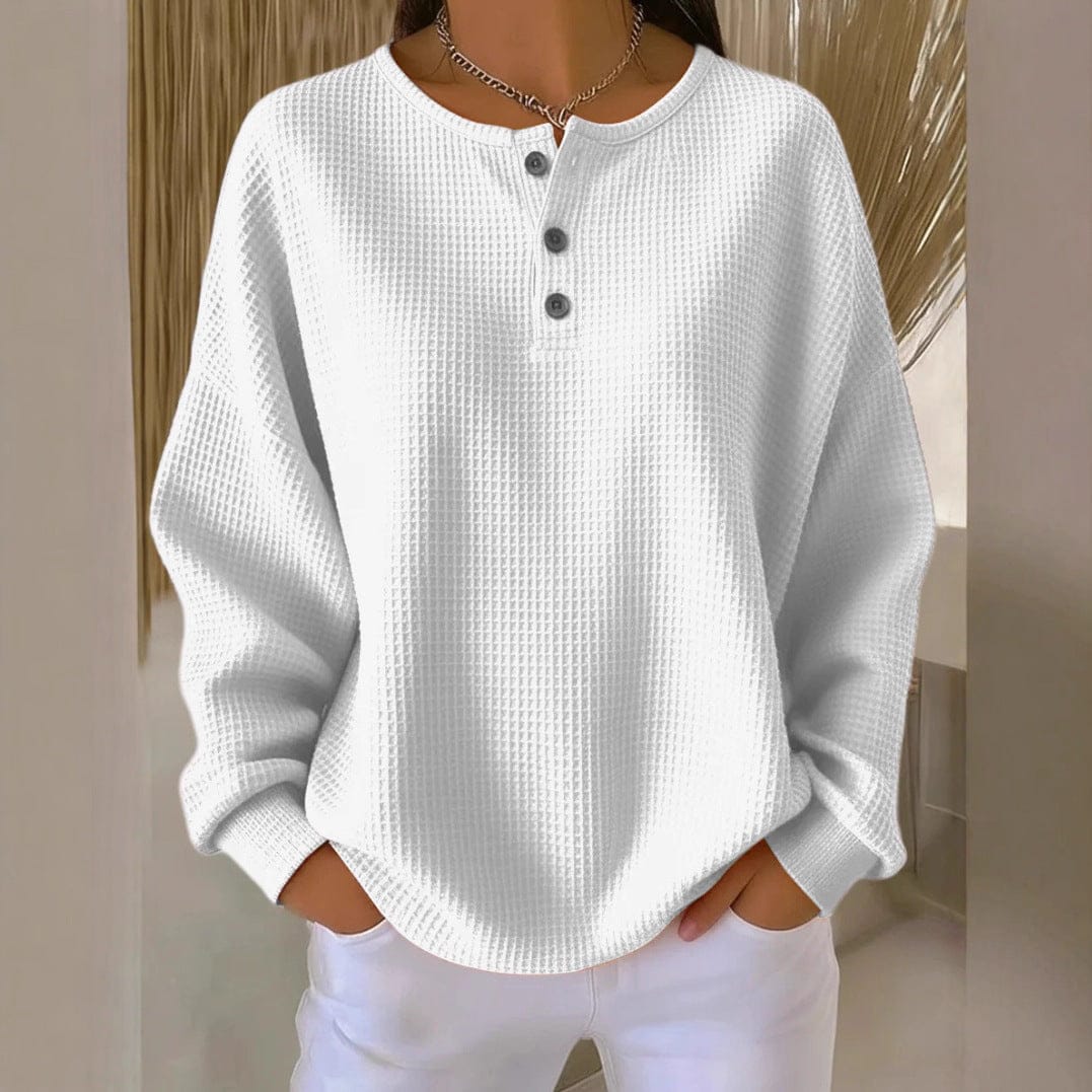 Long-sleeved Pullover T-shirt Round Neck Top - Image 4