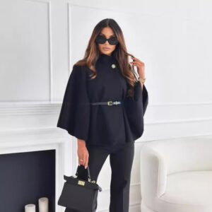 Women's Batwing Sleeve Cloak Top | Elegant Commuter Cape